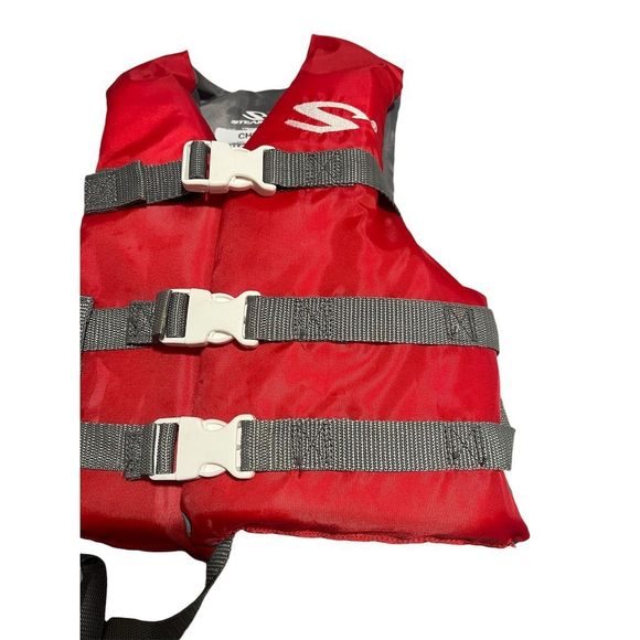 Stearns Child Life Jacket Vest Red 30-50 lbs Classic Series Coast Guard Approved - Picture 3 of 8